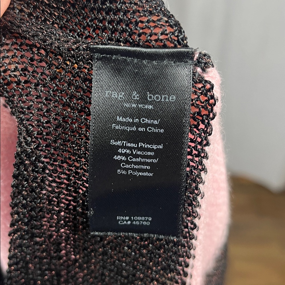 Rag & Bone Annika Stripe Cashmere Sweater. - Picture 8 of 9